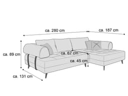 Ecksofa India II | Rosa