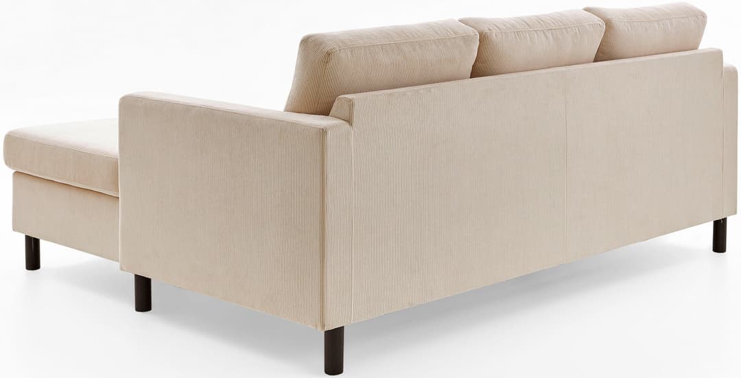 ATLANTIC home collection Ecksofa Tea L-Form | Beige