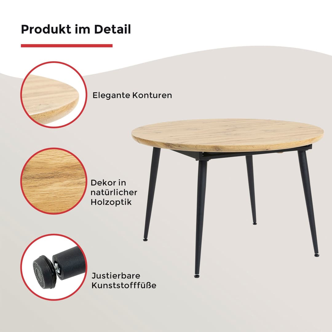 Duo Collection Esstisch Ausziehtisch Frida | Holztöne