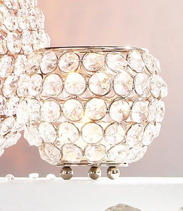Home affaire Teelichthalter Kristall | Silber