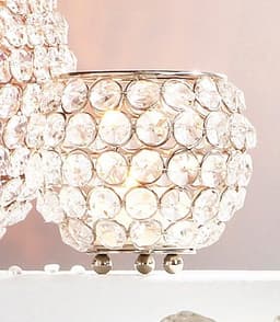 Home affaire Teelichthalter Kristall | Silber