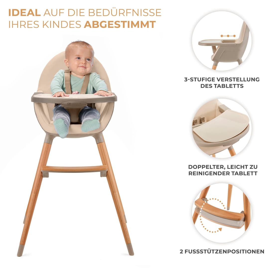Kinderkraft Hochstuhl FINI 2 | Beige