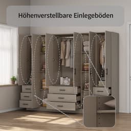 Kleiderschrank Trento | Grau