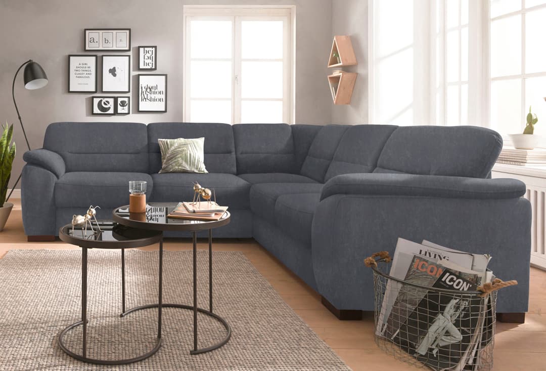 sit&more Ecksofa Montego L-Form | Grau