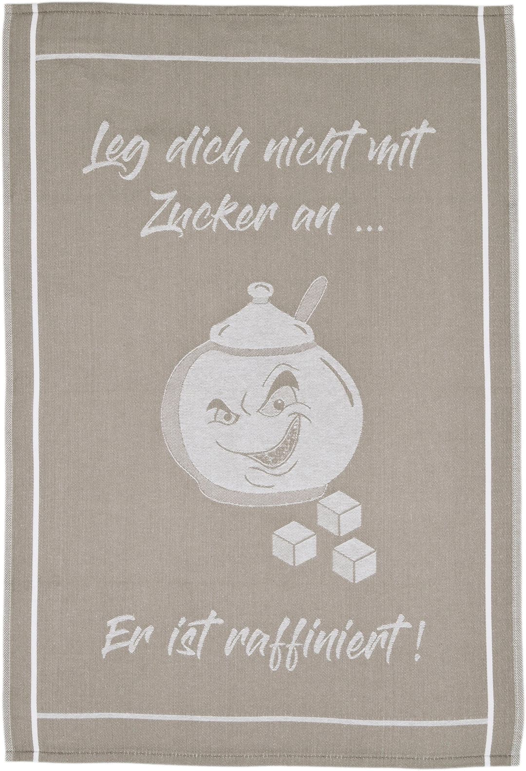 ROSS Geschirrtuch Leg dich nicht mit Zucker an, er ist raffiniert,