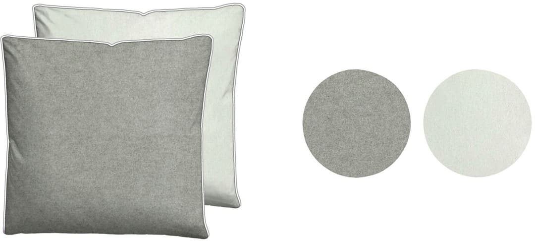 Biberna Kissenbezug Hermal Flanell | Grau