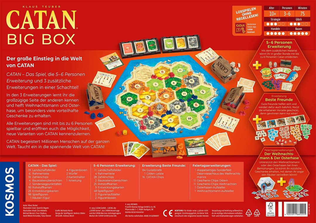 Kosmos Spiel CATAN Big Box 2025 | Mehrfarbig