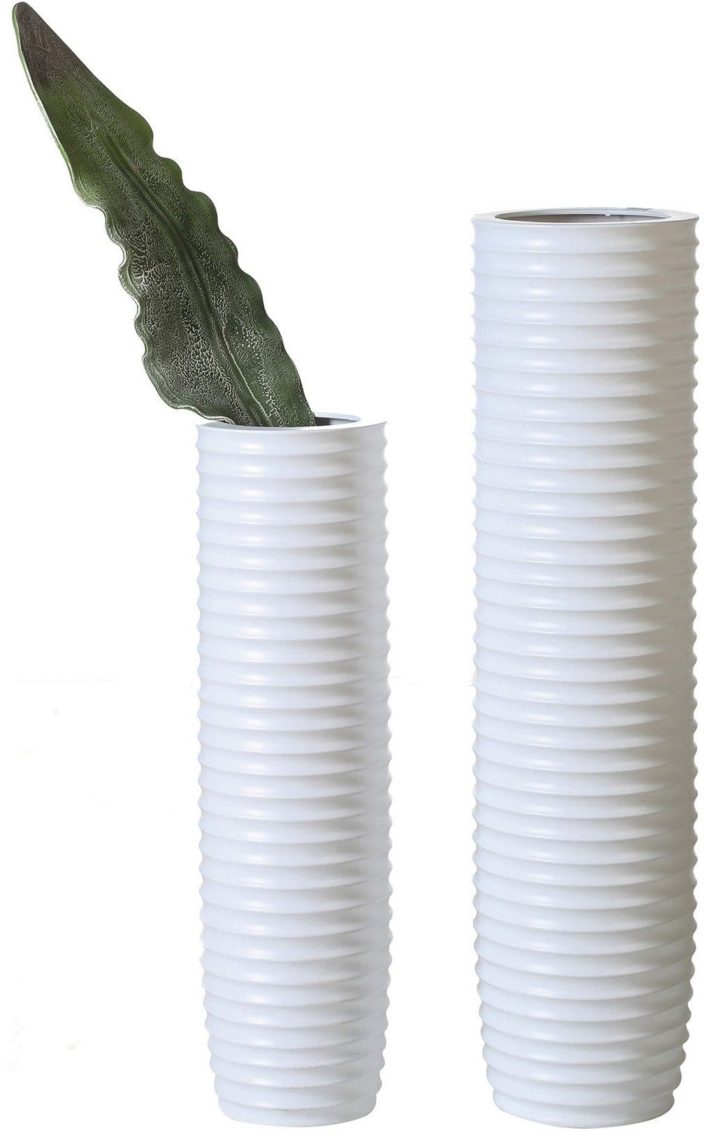 GILDE Bodenvase Gentle | Weiß