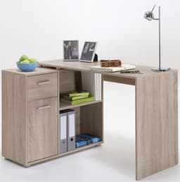 FMD Eckschreibtisch AUGSBURG | Holztöne