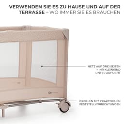 Kinderkraft Baby-Reisebett JOY 2 | Beige