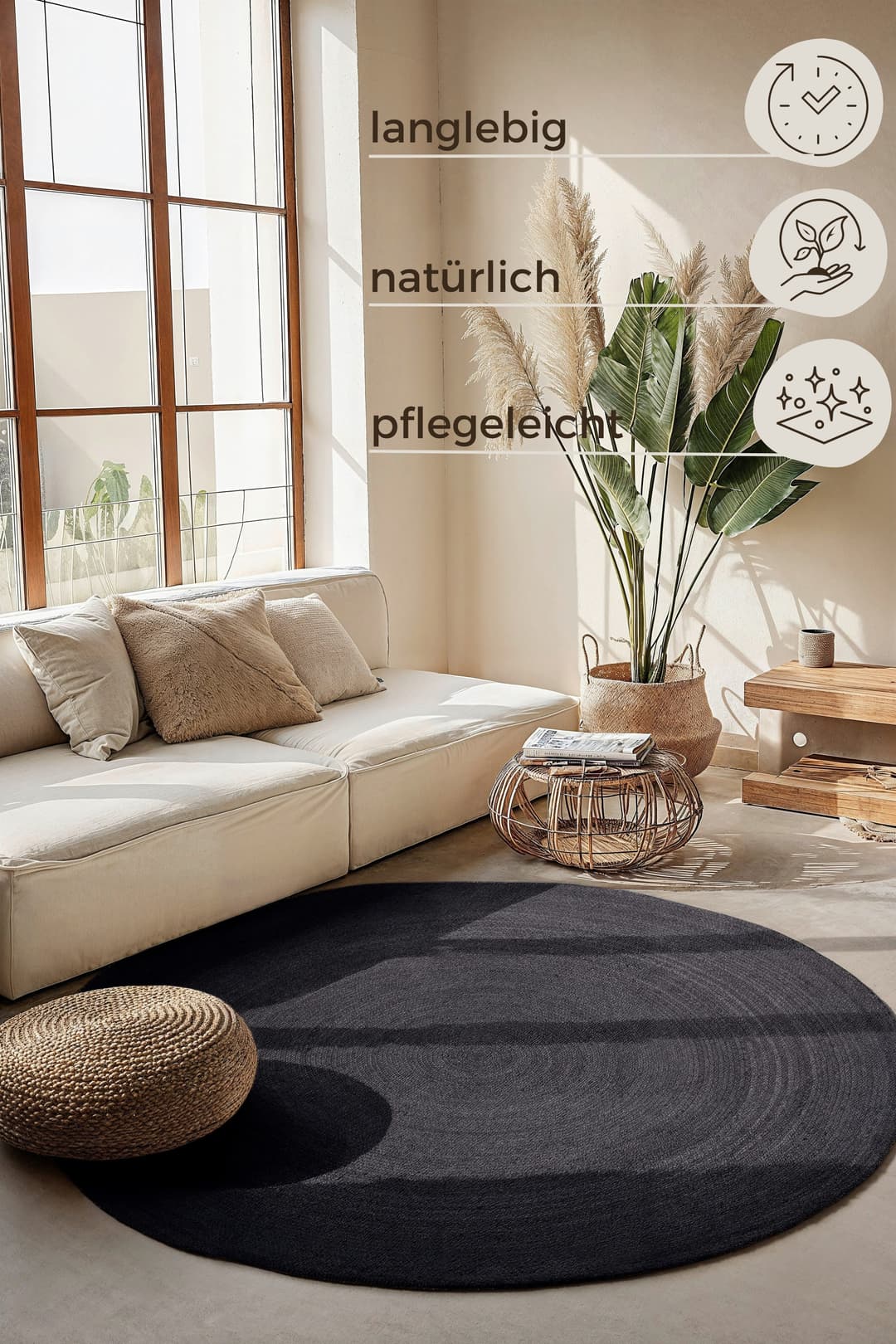 HANSE Home Teppich Rangpur | Schwarz