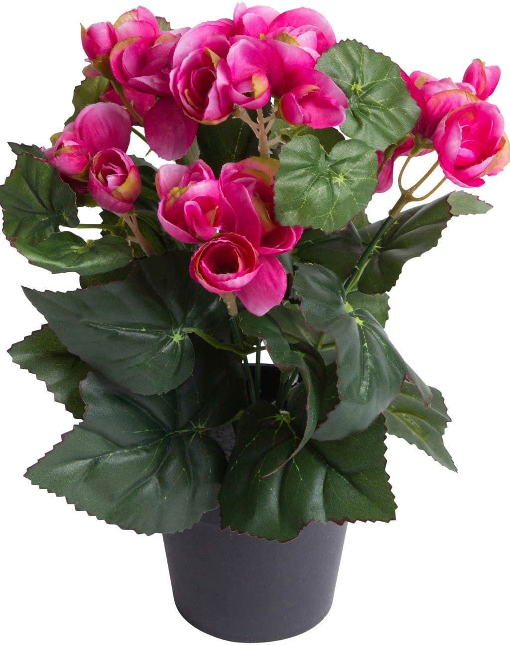 Kunstblume Begonienbusch | Rosa