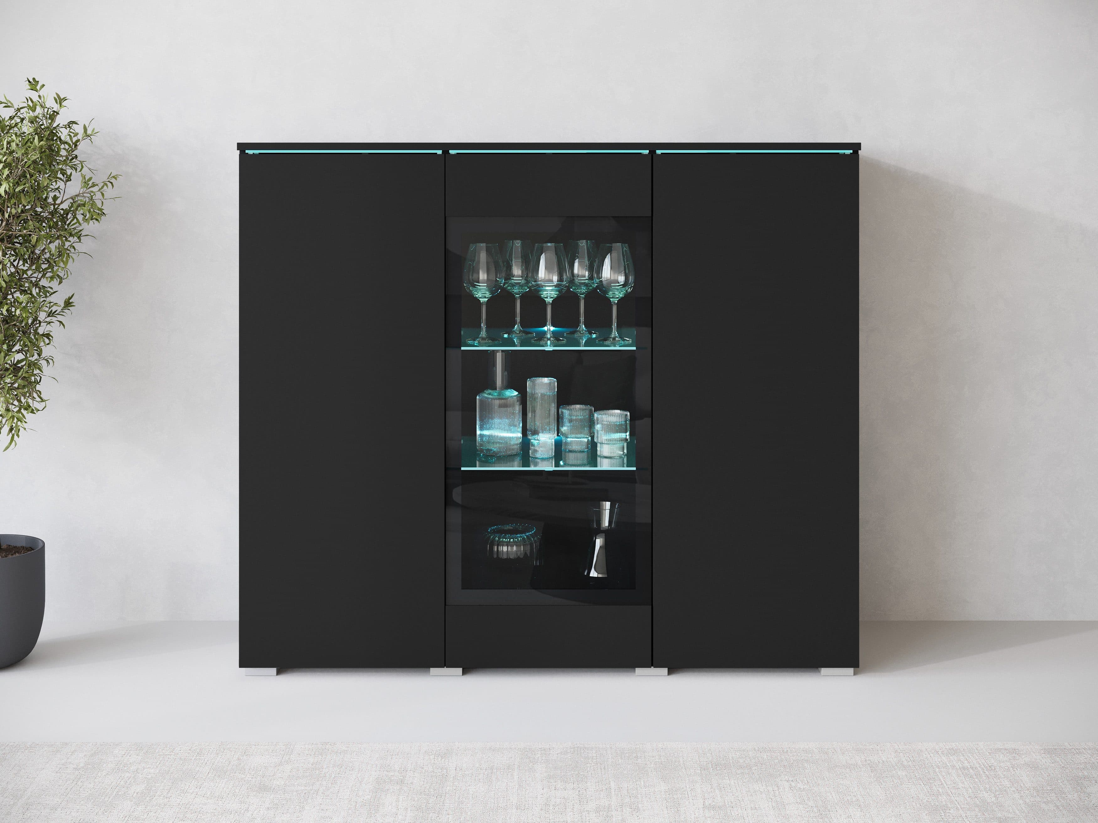 Home affaire Highboard Vera | Schwarz