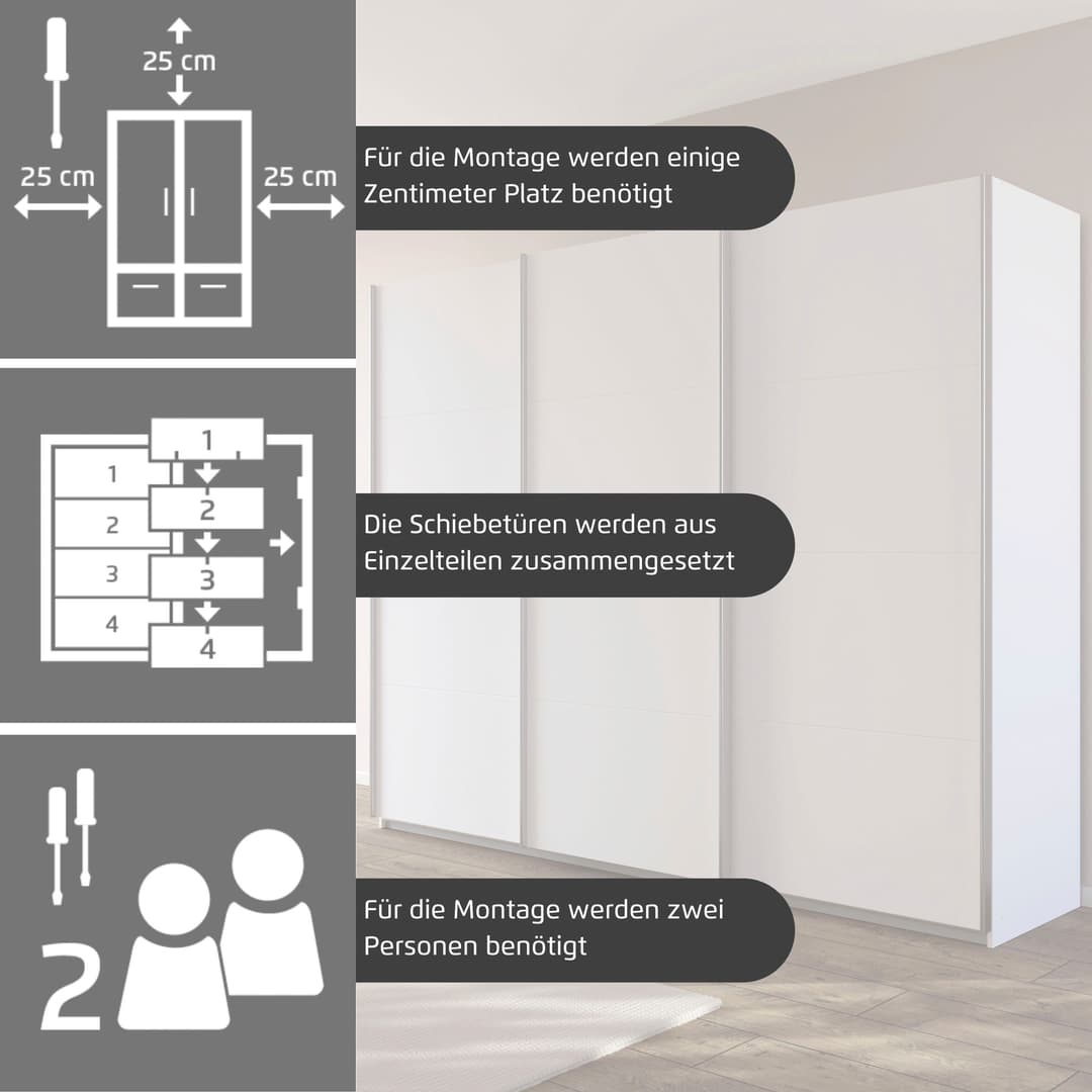 OTTO home AGORDO Schwebetürenschrank | Grau