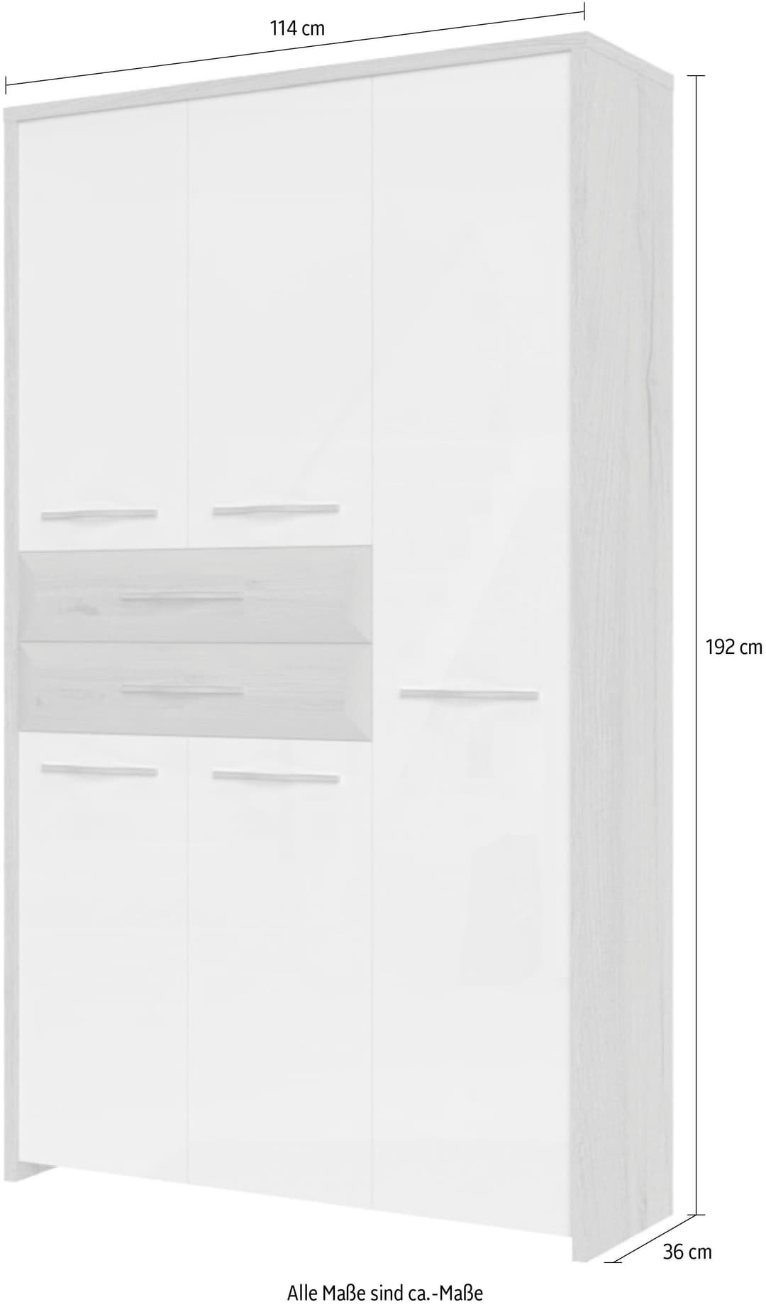 OTTO home Garderobenschrank Gala | Weiß