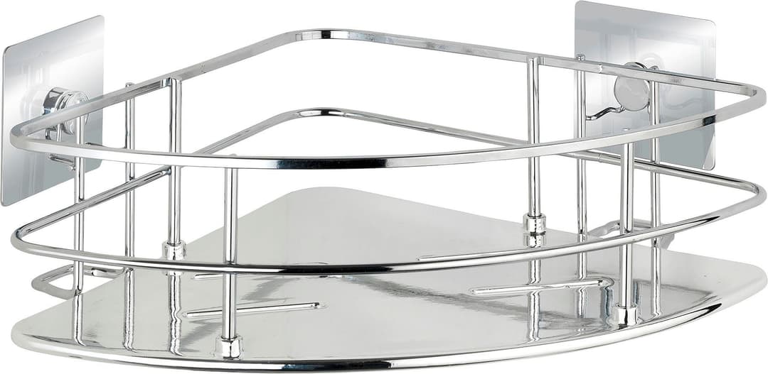 Wenko Eckregal Turbo-Loc Quadro | Silber
