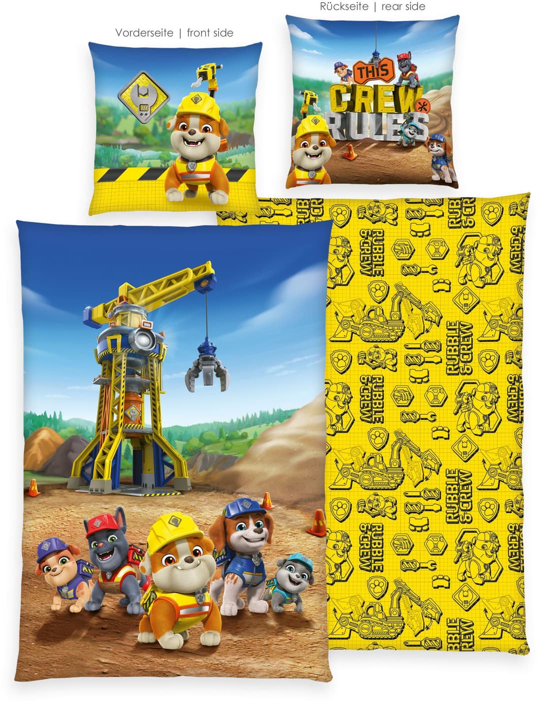 PAW PATROL Bettwäsche Paw Patrol Rubbel&Crew | Mehrfarbig