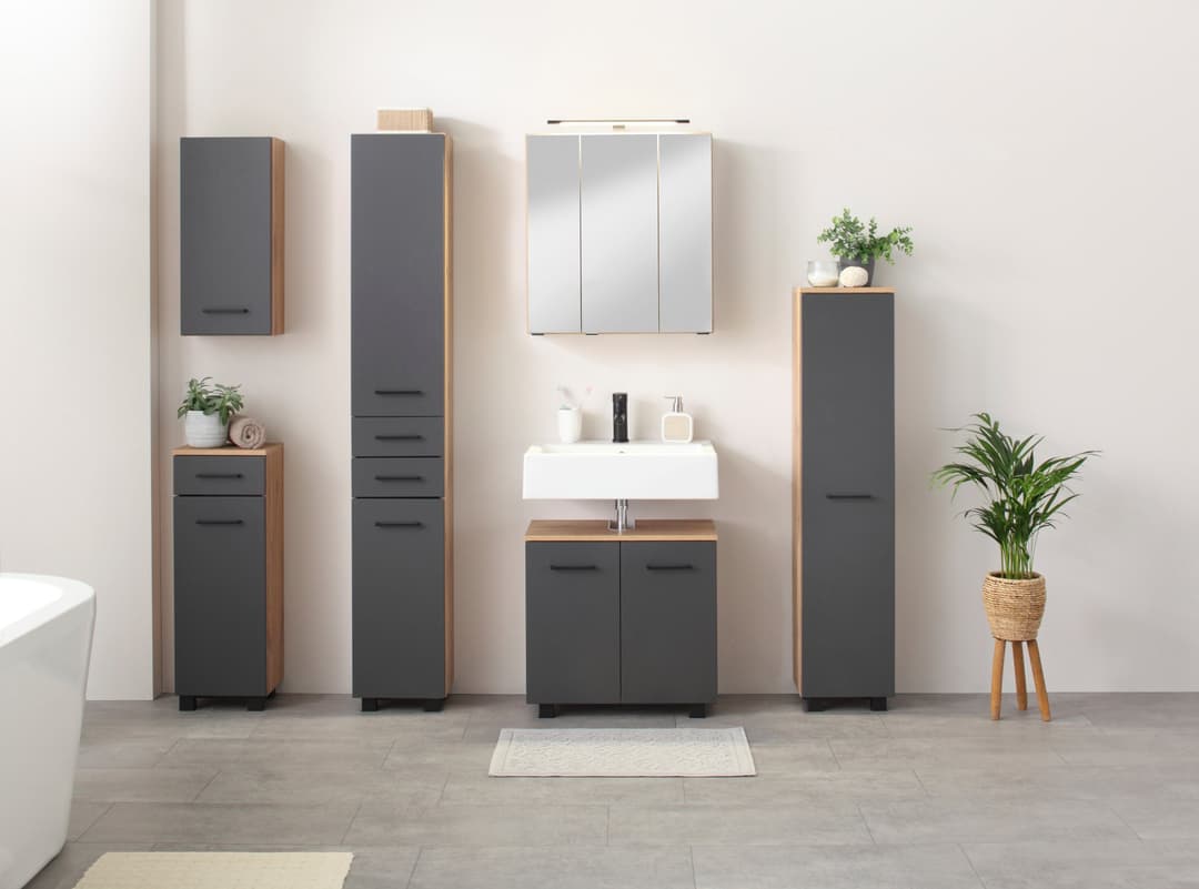 welltime Spiegelschrank Trento | Grau