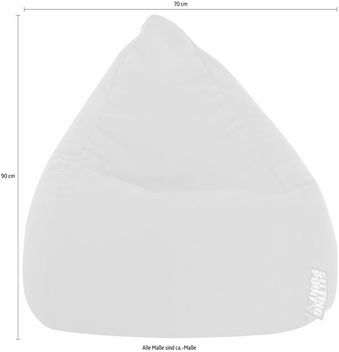 Sitting Point Sitzsack EASY L | Grün