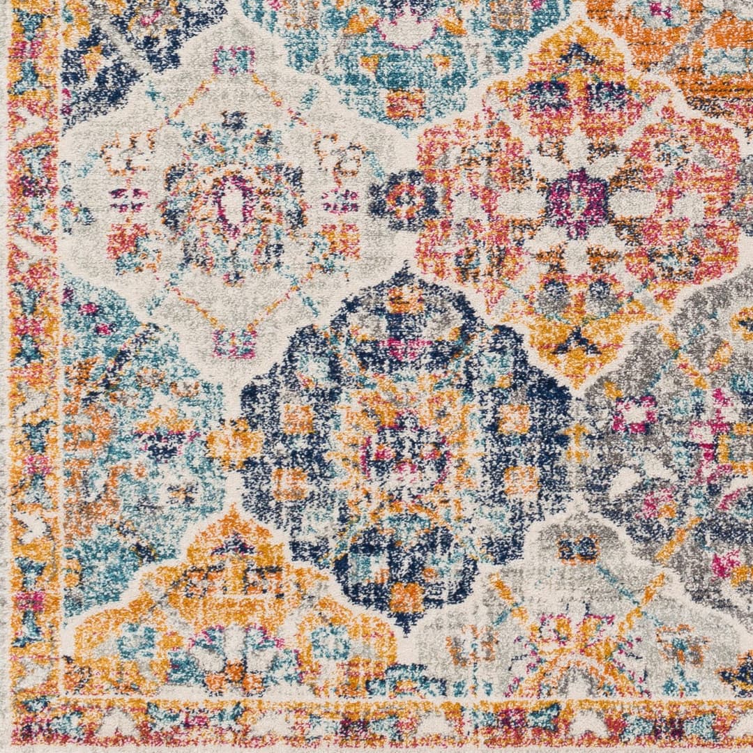 Livabliss Teppich CUZCO Rund | Mehrfarbig