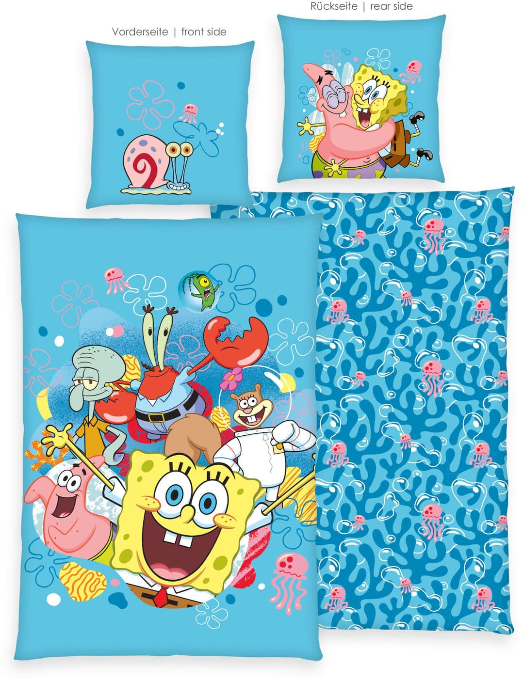 Sponge Bob Bettwäsche Renforcé | Blau
