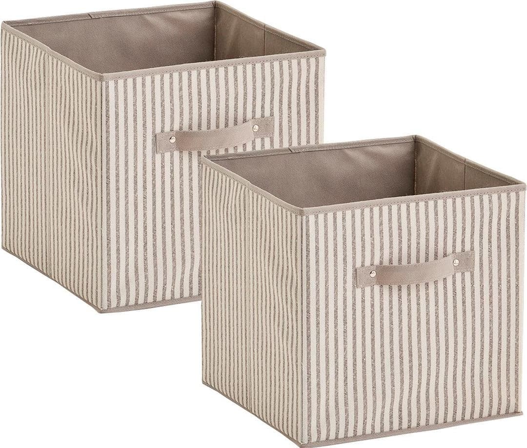Zeller Present Aufbewahrungsbox Stripes | Beige