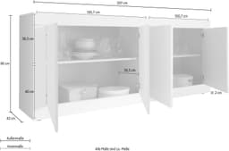 Home affaire Sideboard Basic | Grau