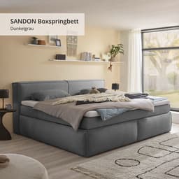 ED EXCITING DESIGN Boxspringbett Sandon | Grau
