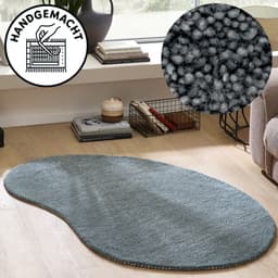 THEKO Gabbeh Uni Wollteppich | Grau