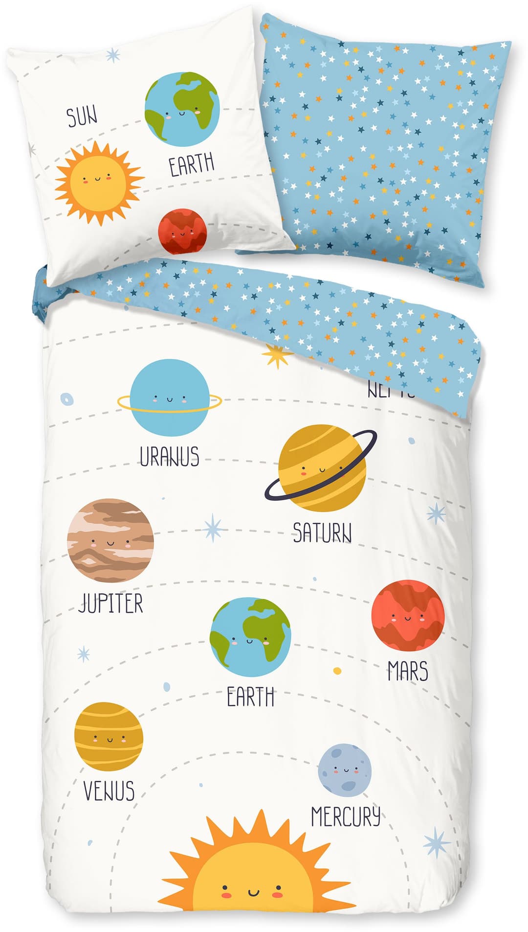 good morning Kinderbettwäsche Astraa | Blau