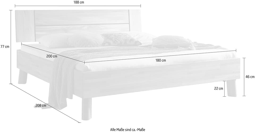 Home affaire Massivholzbett Chavot II | Holztöne