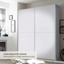 Schlafkontor Schwebetürenschrank Time | Weiß