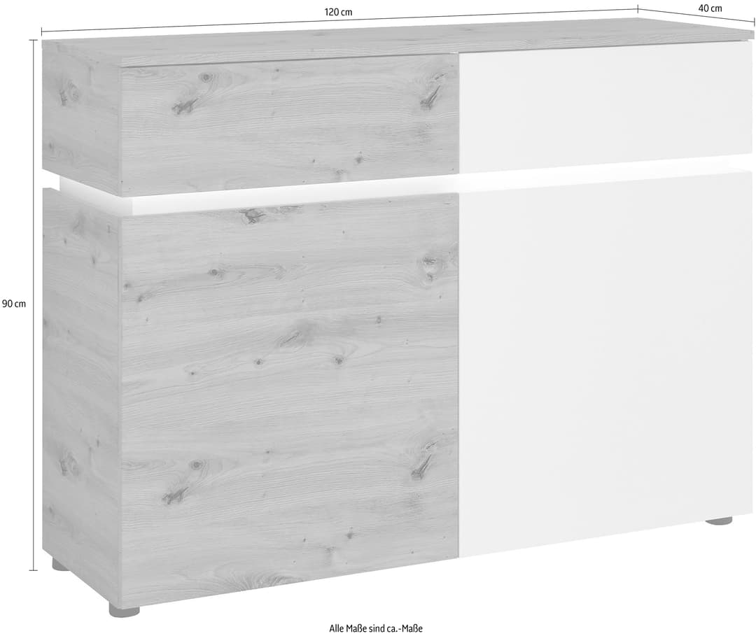 Home affaire Sideboard Luci | Holztöne