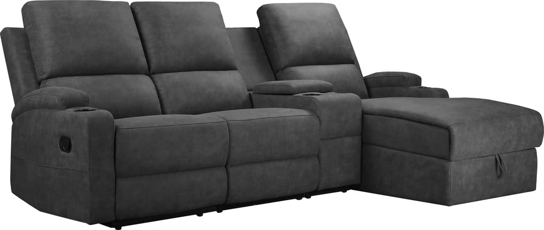 OTTO home Ecksofa NAPORI Multimediasofa | Grau
