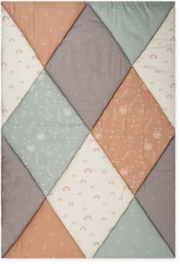 Krabbeldecke Organic, Patchwork | Mehrfarbig