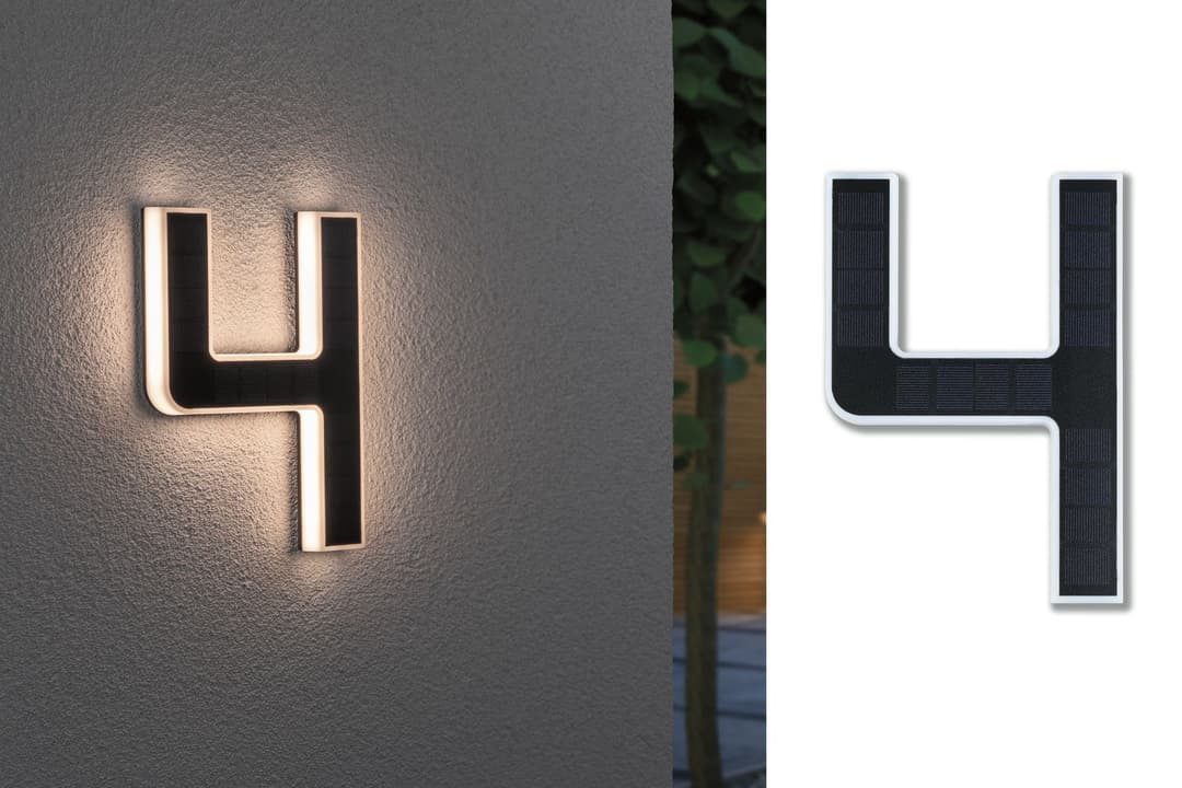 Paulmann Solar Hausnummer Leuchte | Schwarz