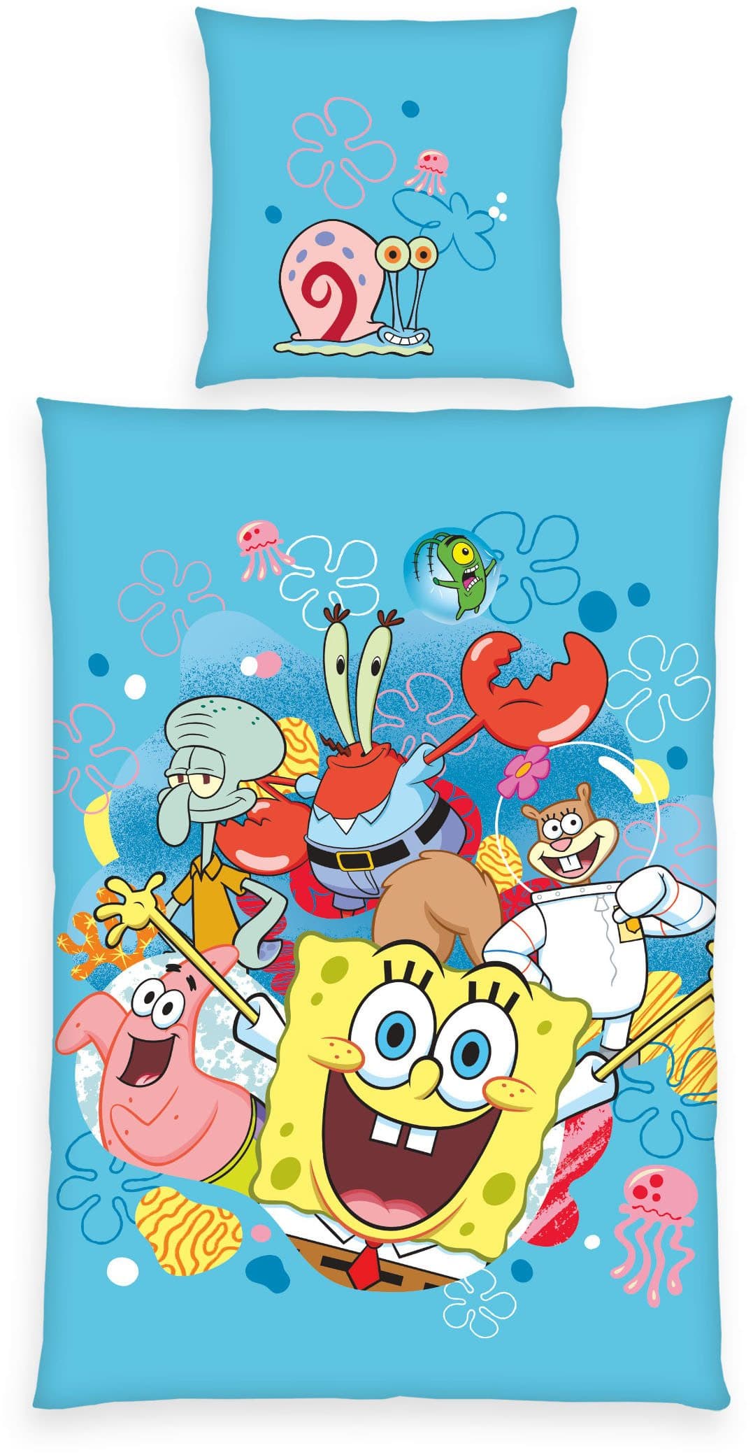 Sponge Bob Bettwäsche Renforcé | Blau