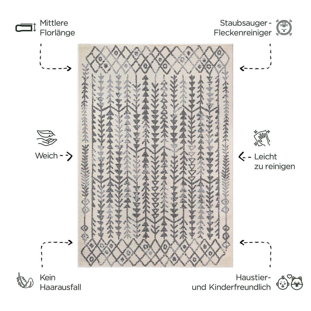 Sanat Teppich Boho 8204 | Beige