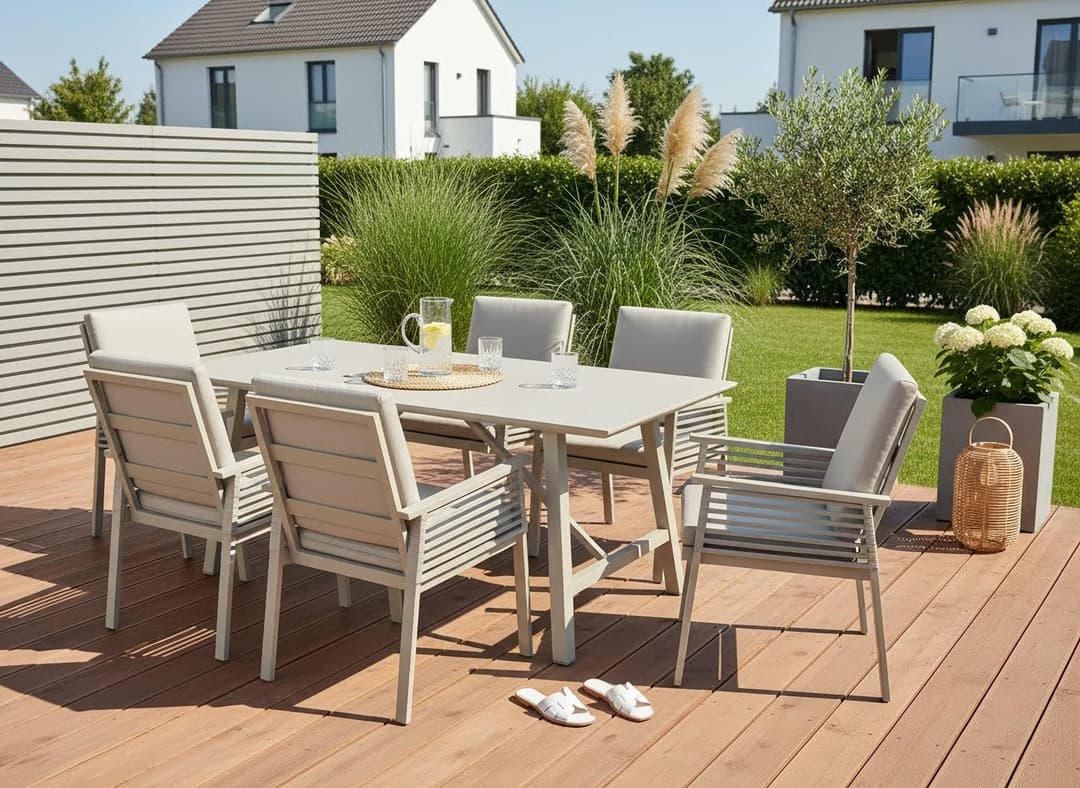 KONIFERA Garten-Essgruppe Edessa | Beige