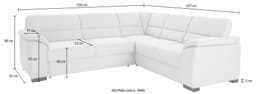 sit&more Ecksofa Montego L-Form | Grau
