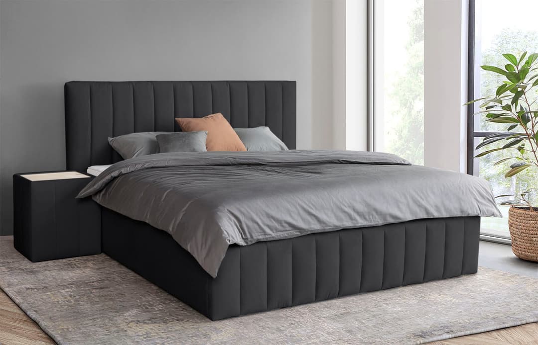 Home affaire Polsterbett Effy | Schwarz