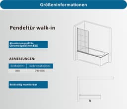welltime Badewannenaufsatz | Schwarz