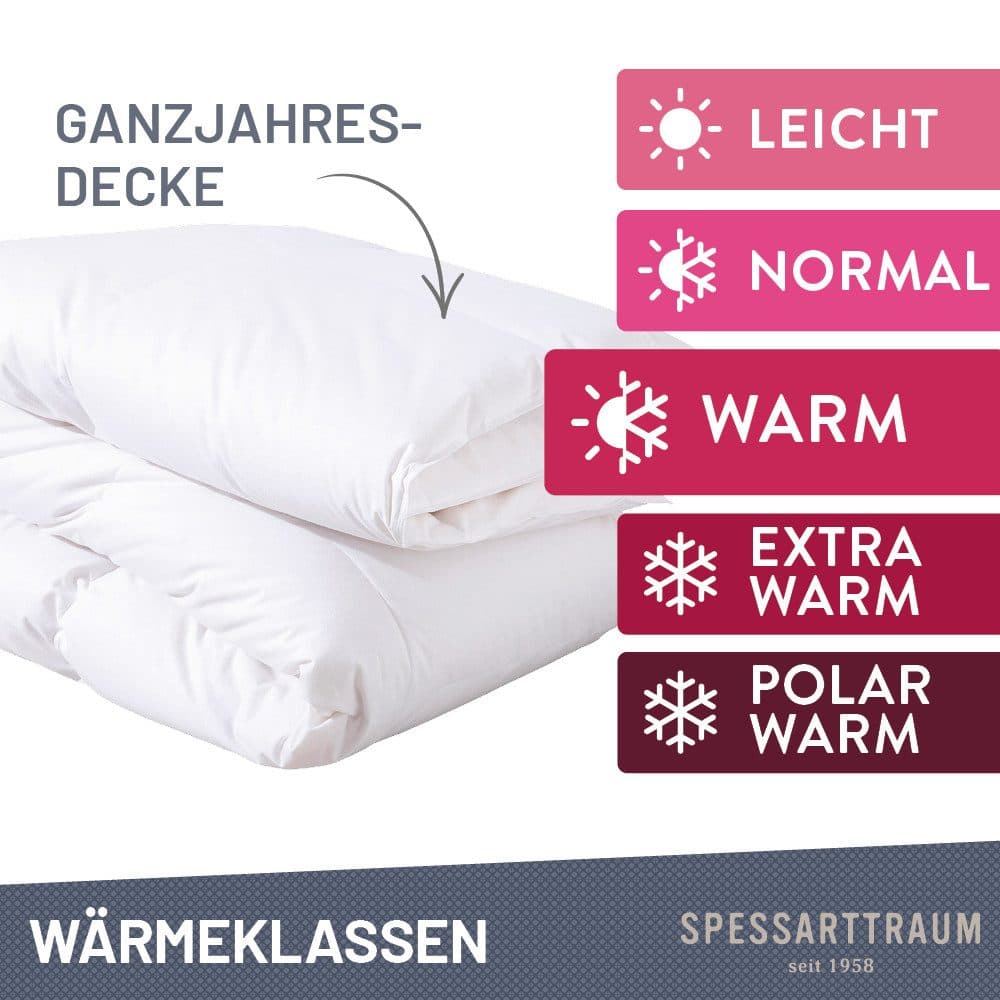 SPESSARTTRAUM Gänsedaunenbettdecke Premium**** | Weiß