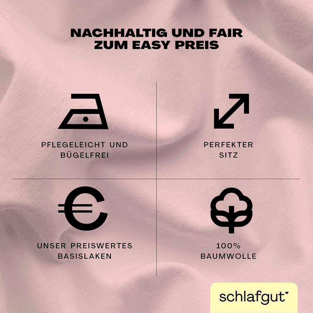 Schlafgut Spannbettlaken EASY JERSEY | Lila