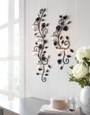Home affaire Wandkerzenhalter Blumenranke | Schwarz
