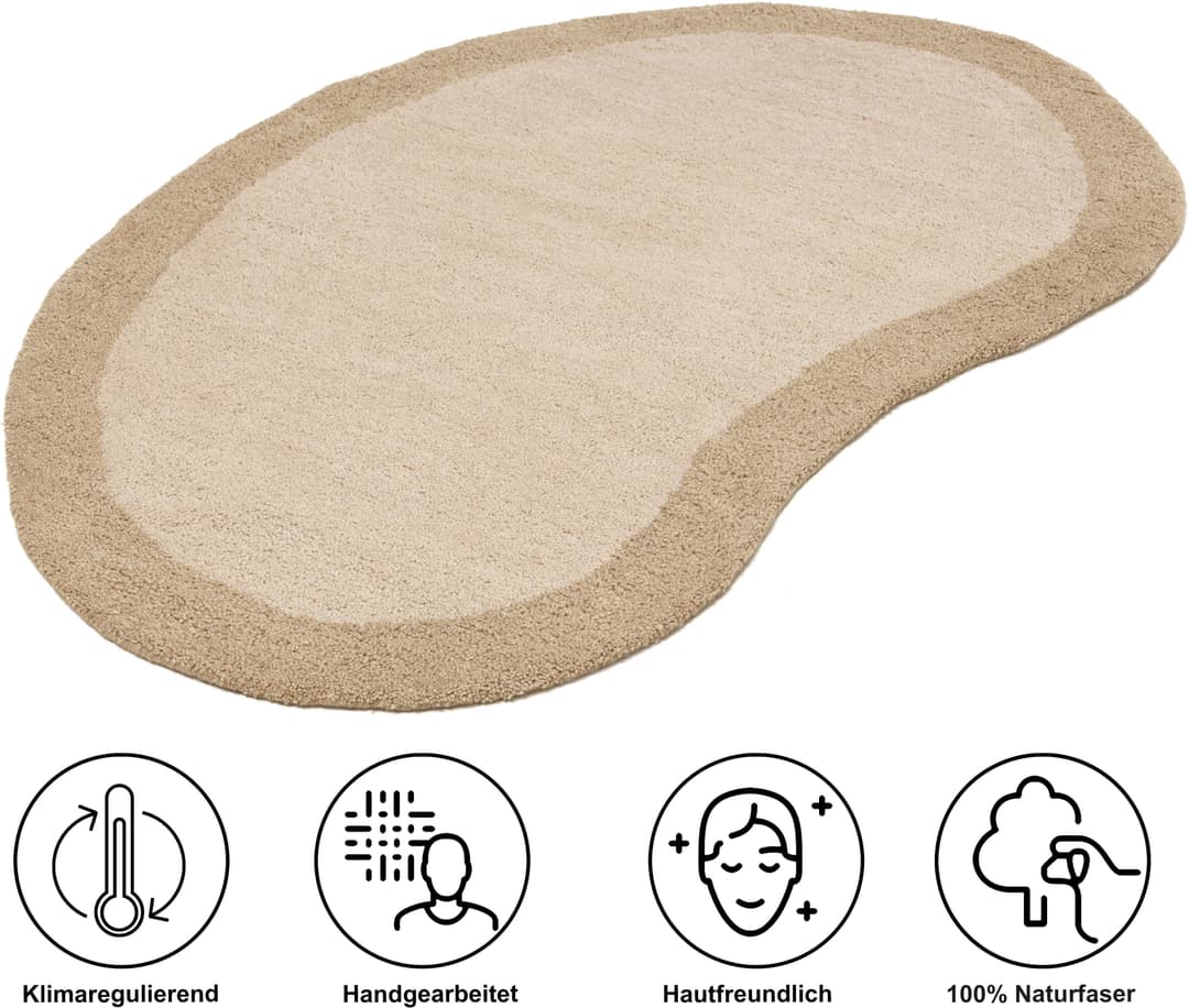 THEKO Wollteppich Gabbeh Super | Beige