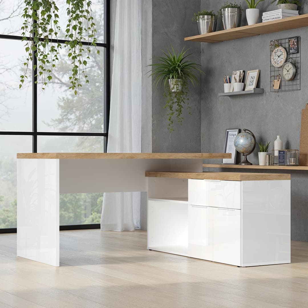 Home affaire Eckschreibtisch Easy | Holztöne