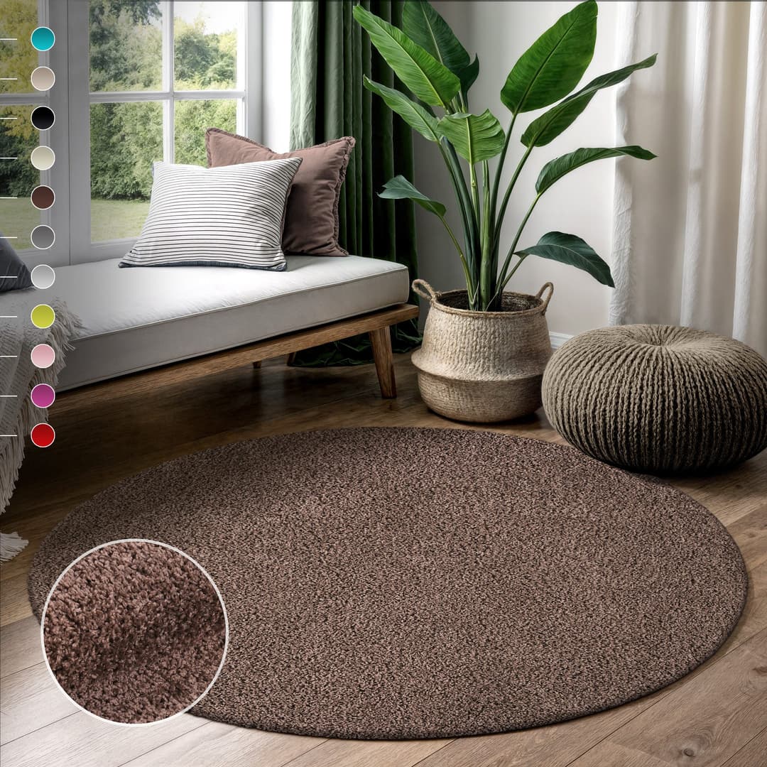 Sanat Hochflor-Teppich LOCA | Braun