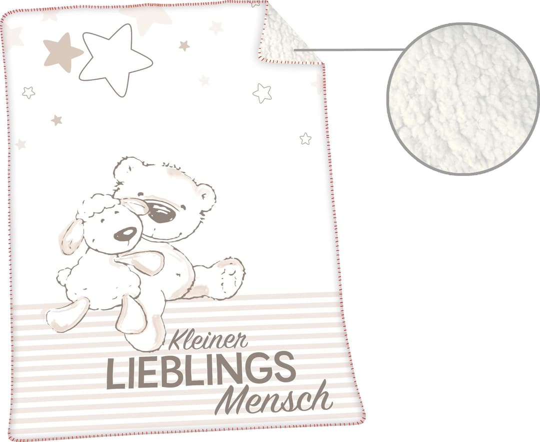 Babydecke Jonas Lieblingsmensch | Weiß