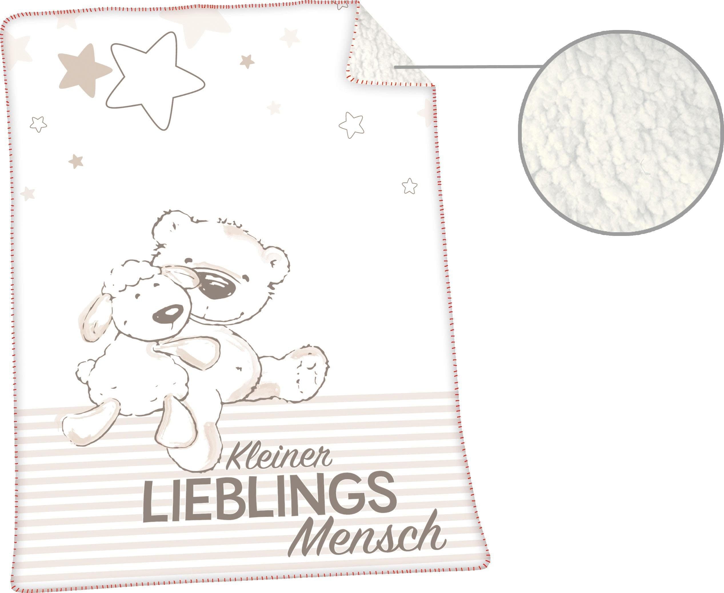 Babydecke Jonas Lieblingsmensch | Weiß